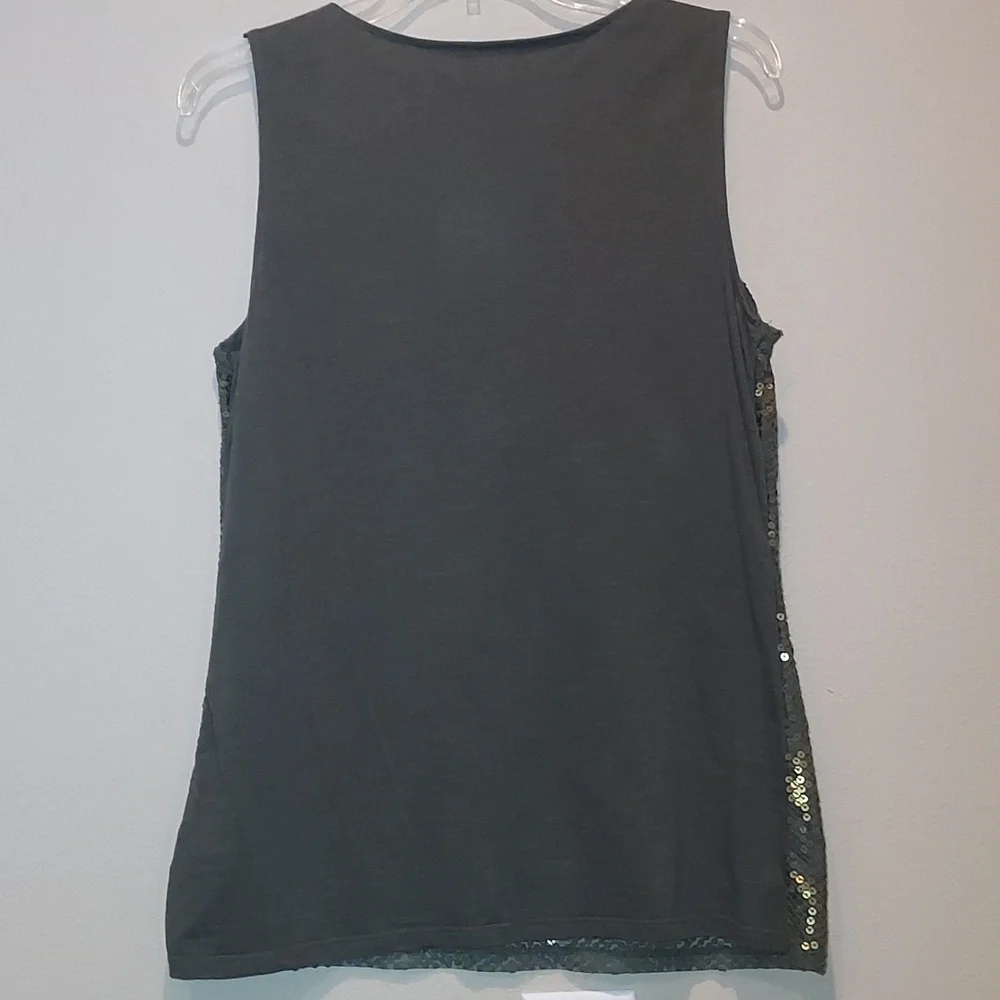 Coldwater Creek sequined front tank top blouse NWOT - Picture 2 of 7